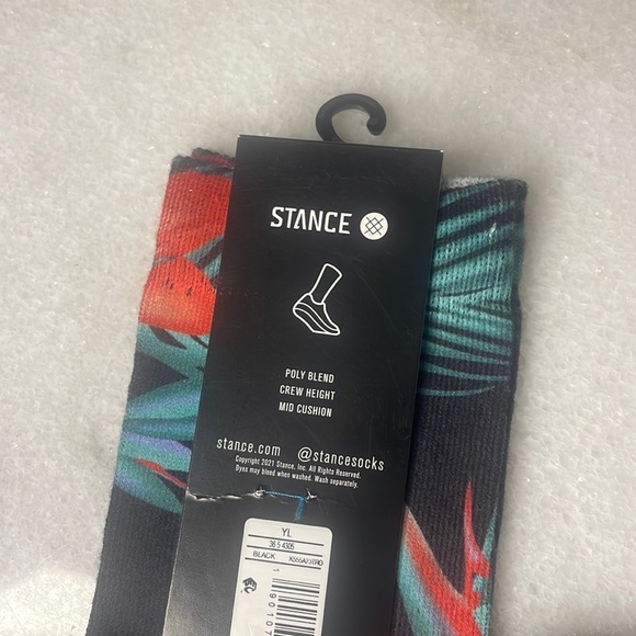 Stance Kids Wade Collection Tropical Floral Crew Socks New Size Youth 3-5.5 - Picture 5 of 6